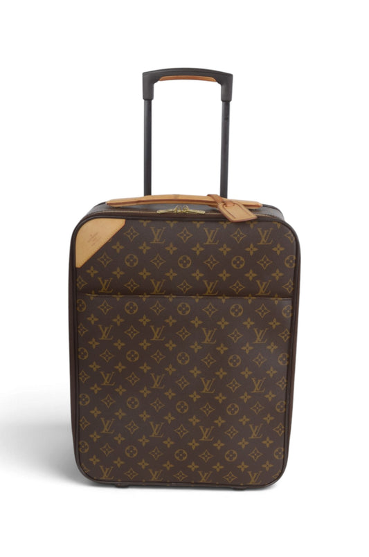 Louis Vuitton Monogram Pegase 45 Suitcase Travel Trolley Cabin Bag Weekend Designer Classic