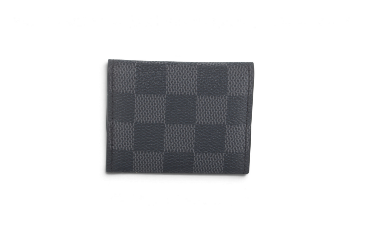 Louis Vuitton Cufflinks Case Damier Graphite Canvas Boutons de manchette Fleur Cuffs Designer Classic