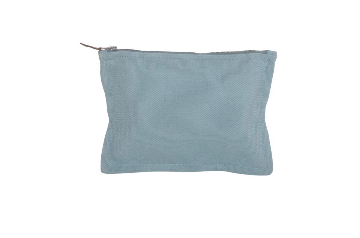 Hermès Blue Case Pouch Toiletry Make Up Bag 100% cotton Babyblue Designer Classic