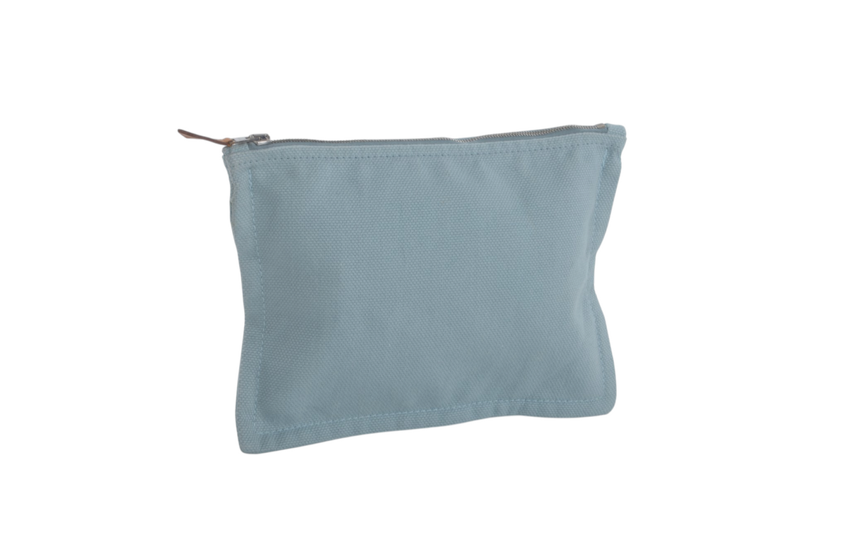 Hermès Blue Case Pouch Toiletry Make Up Bag 100% cotton Babyblue Designer Classic