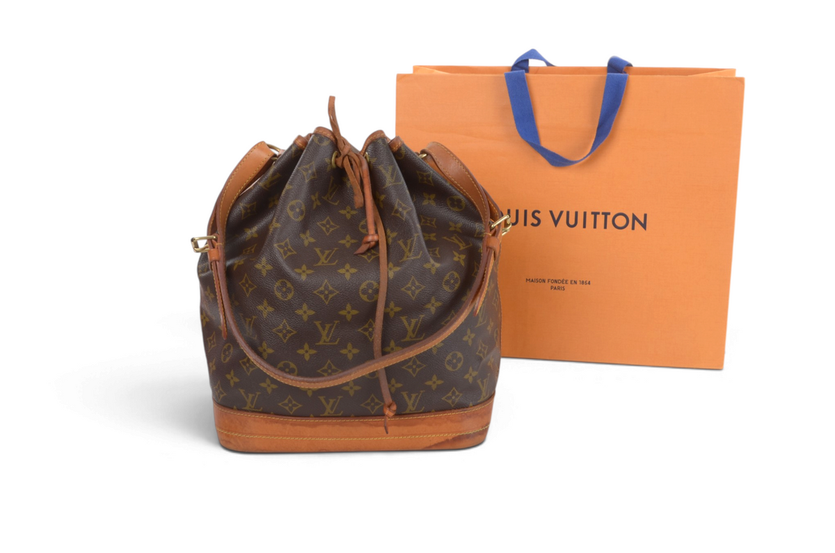 Louis Vuitton Noe Shoulder Bag Monogram Vintage Leather Designer Classic