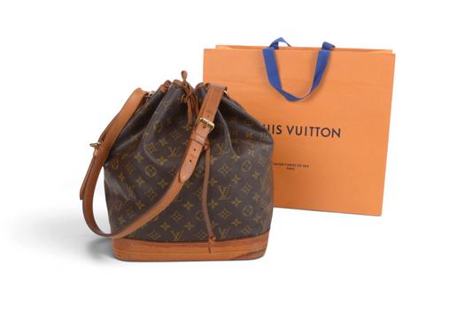 Louis Vuitton Noe Shoulder Bag Monogram Vintage Leather Designer Classic