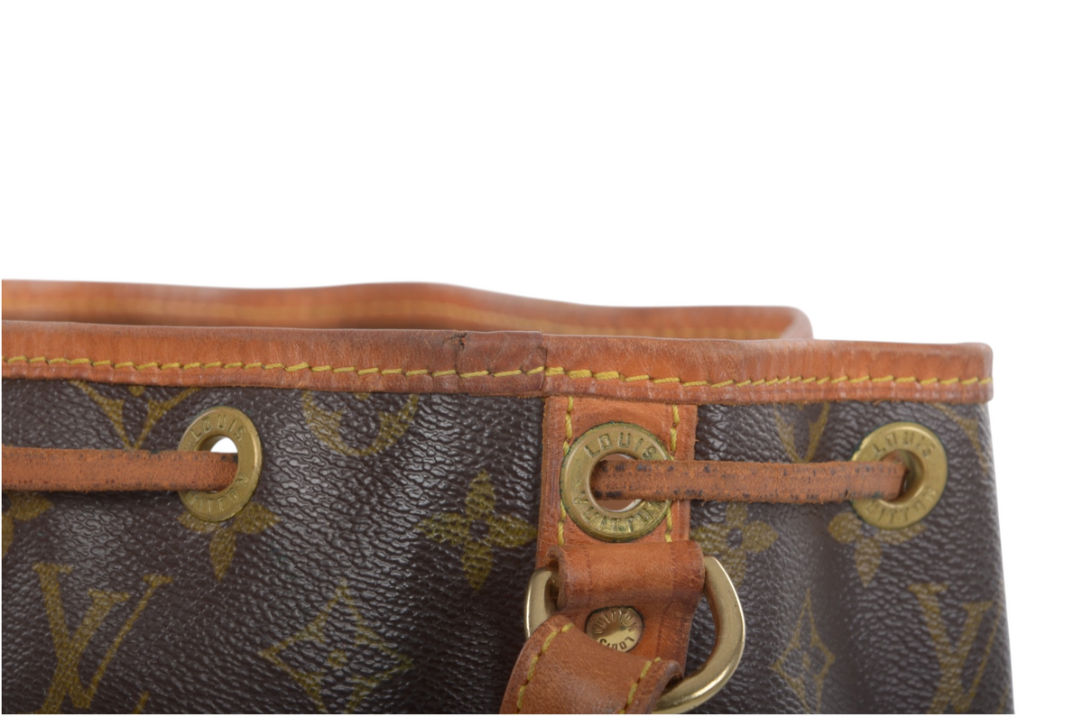 Louis Vuitton Noe Shoulder Bag Monogram Vintage Leather Designer Classic
