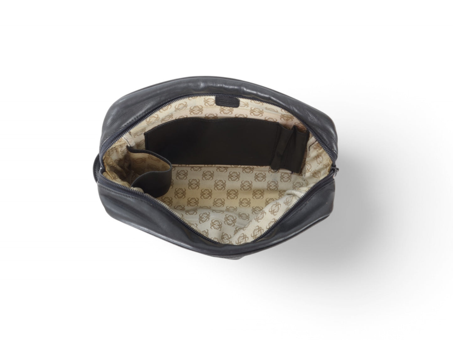 Loewe Anagram Leather Second Bag Toiletry Travel Makeup Cosmetic Bag Black