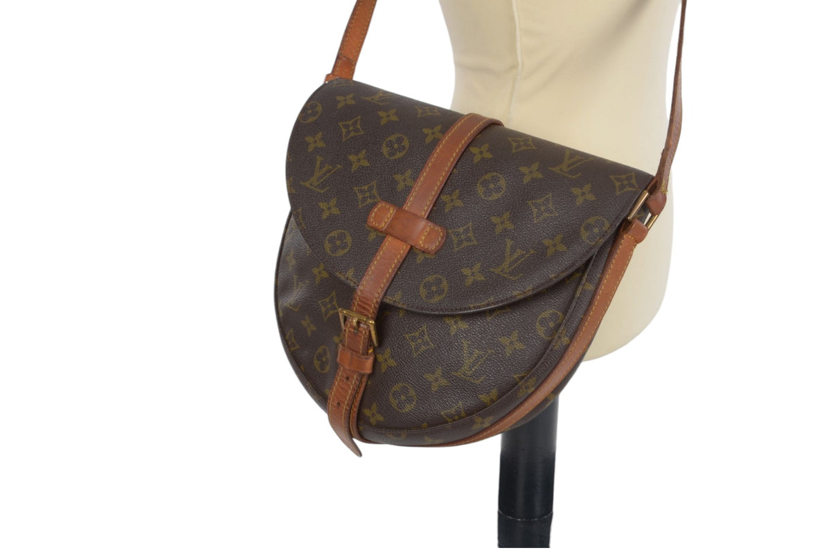 Louis Vuitton Vintage Chantilly GM Crossbody Bag Monogram Shoulder Bag Designer Classic Authentic Luxury
