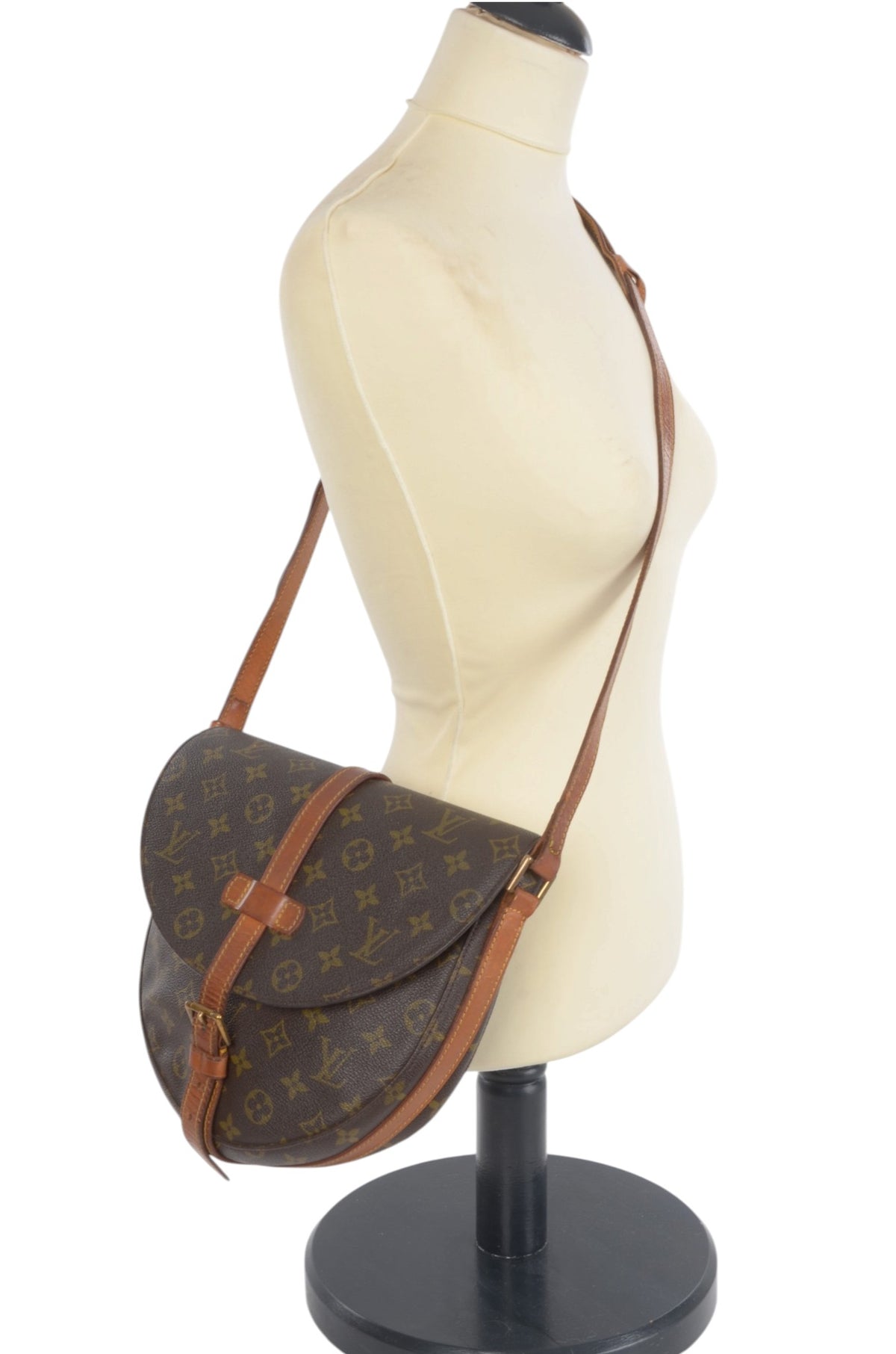 Louis Vuitton Vintage Chantilly GM Crossbody Bag Monogram Shoulder Bag Designer Classic Authentic Luxury