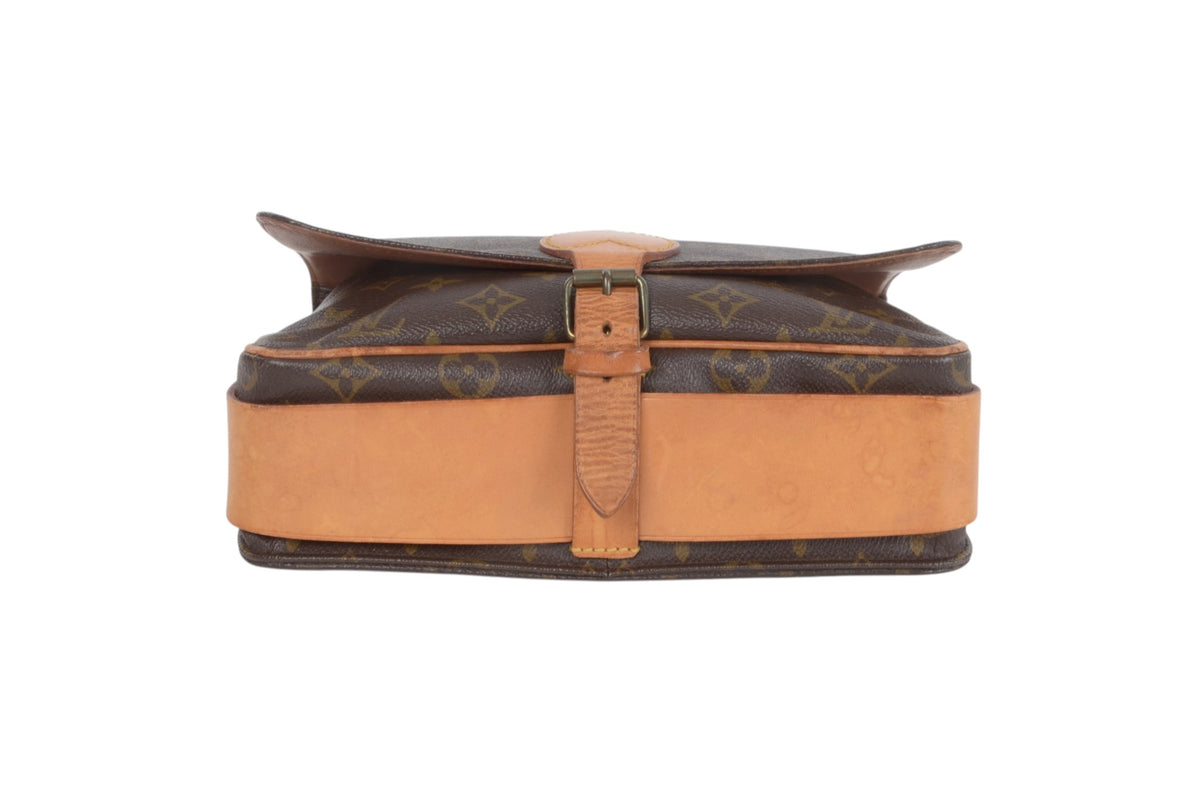 Louis Vuitton Cartesier Cartouchière GM Vintage Crossbody Shoulder Bag Monogram Designer Classic Authentic