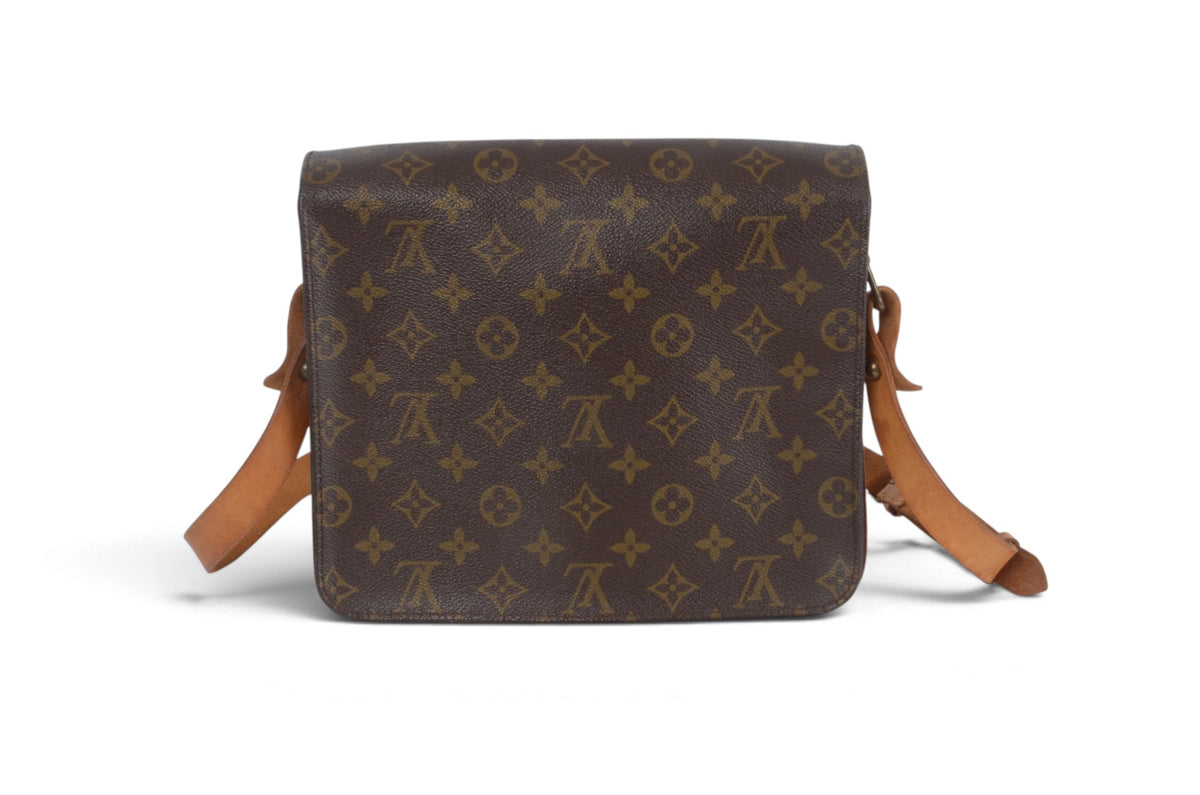 Louis Vuitton Cartesier Cartouchière GM Vintage Crossbody Shoulder Bag Monogram Designer Classic Authentic