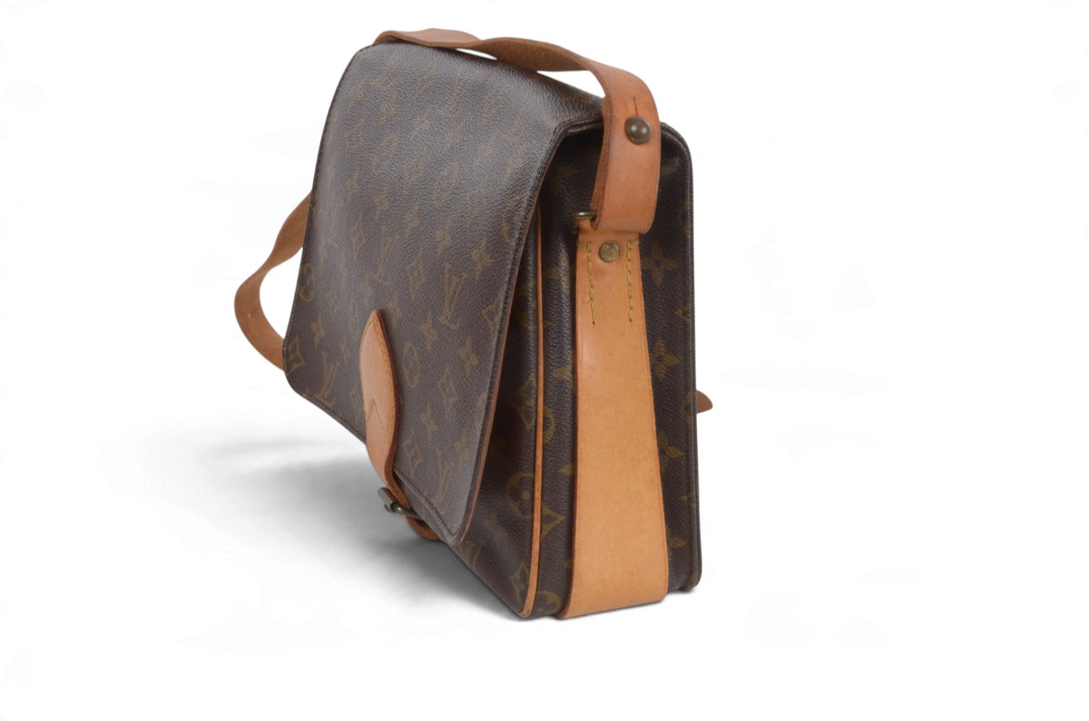 Louis Vuitton Cartesier Cartouchière GM Vintage Crossbody Shoulder Bag Monogram Designer Classic Authentic