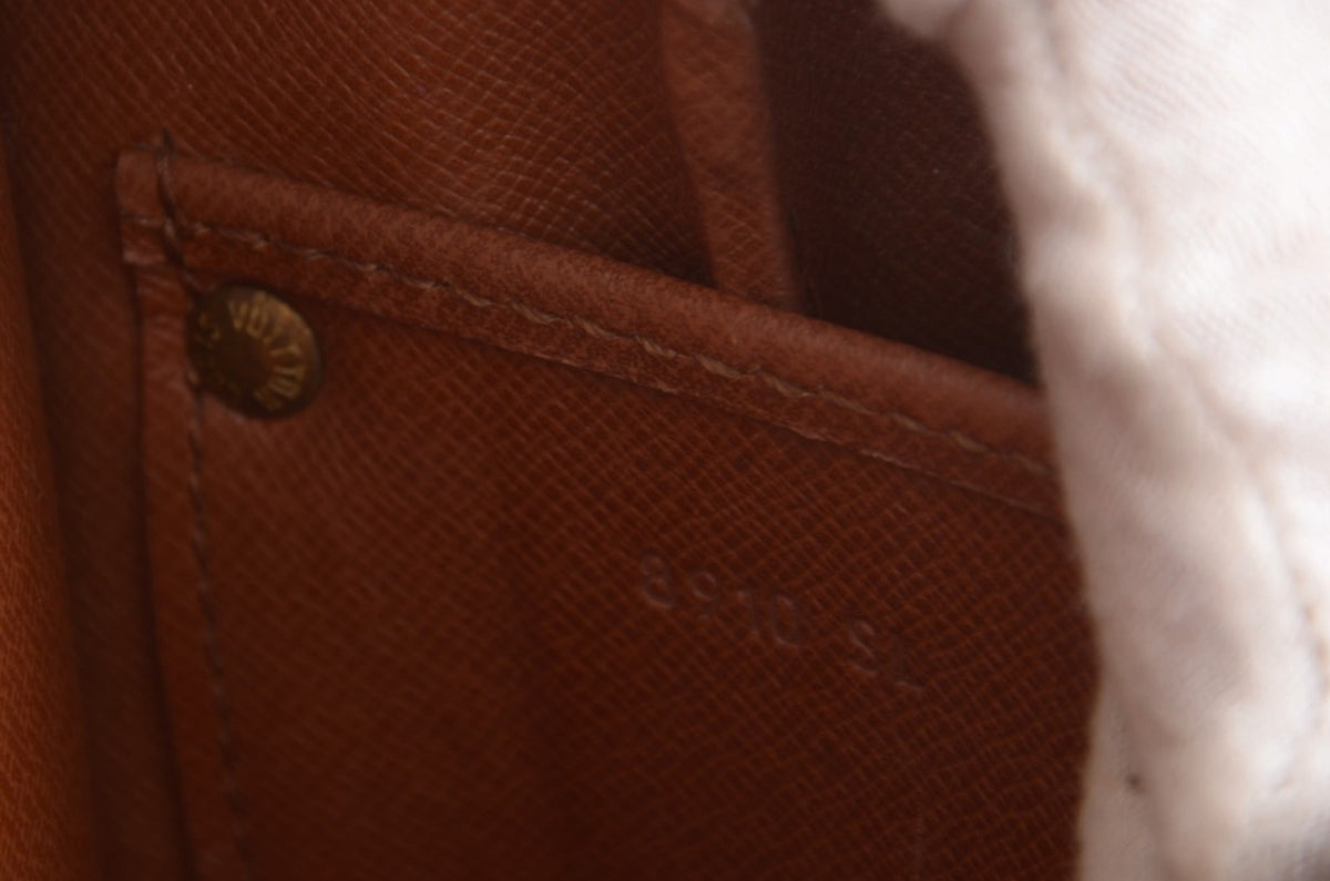 Louis Vuitton Cartesier Cartouchière GM Vintage Crossbody Shoulder Bag Monogram Designer Classic Authentic