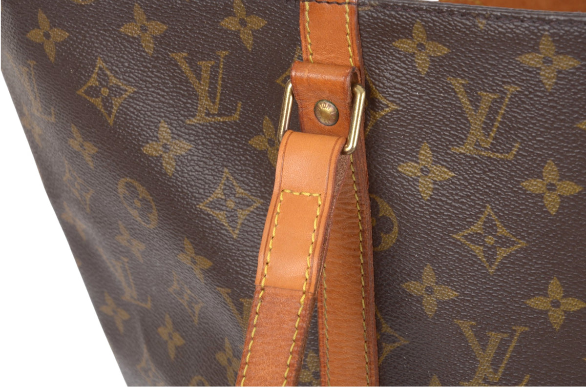 Louis Vuitton Vintage Sac Shopping Tote Shoulder Bag Handbag Monogram Canvas Vintage Designer Classic