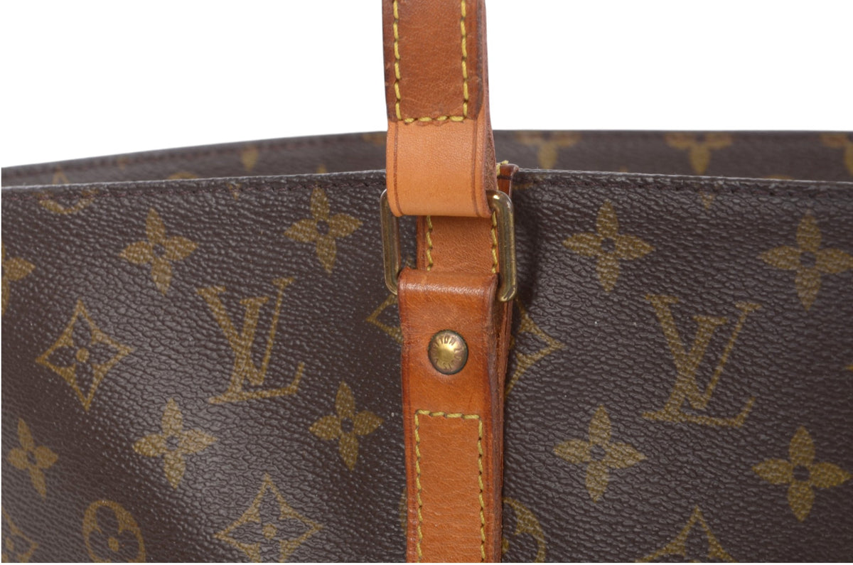 Louis Vuitton Vintage Sac Shopping Tote Shoulder Bag Handbag Monogram Canvas Vintage Designer Classic