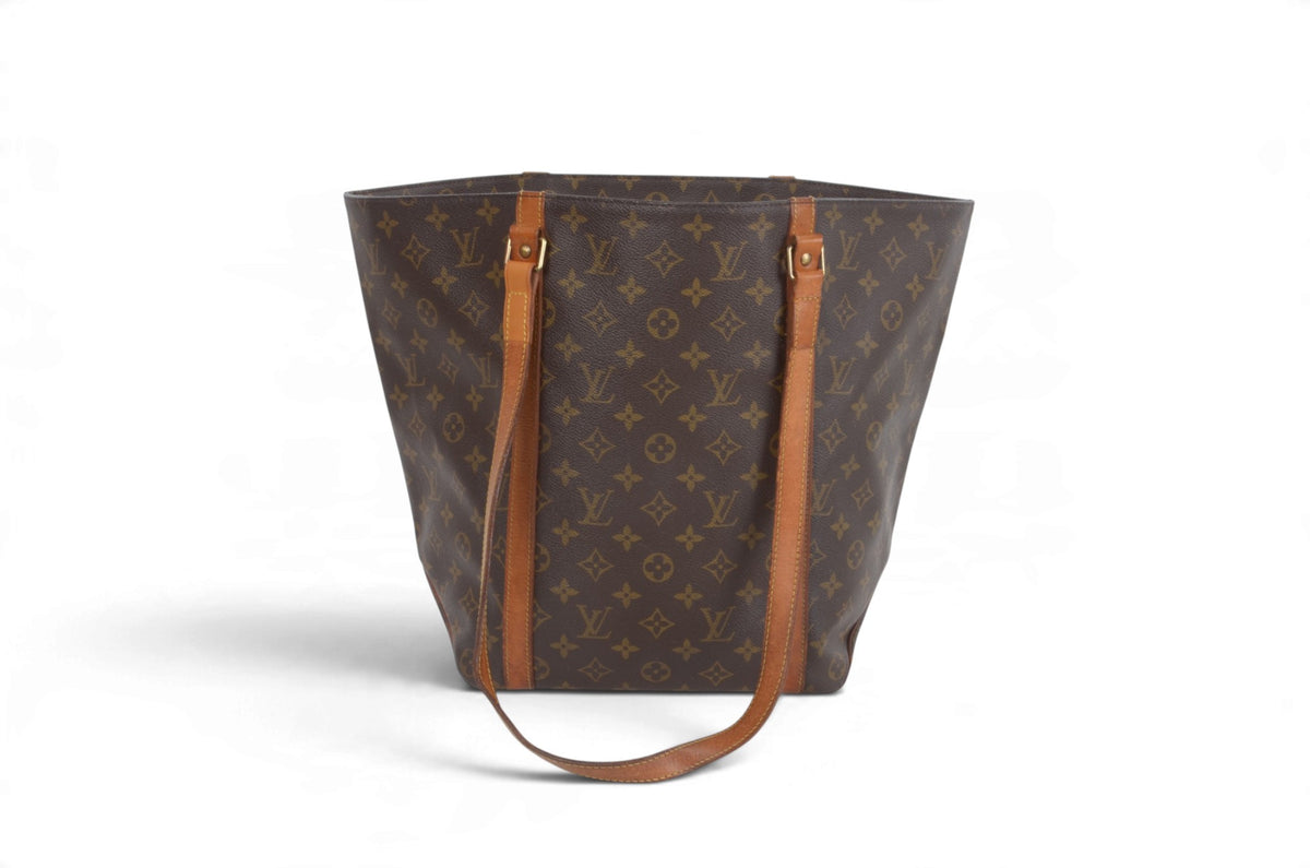 Louis Vuitton Vintage Sac Shopping Tote Shoulder Bag Handbag Monogram Canvas Vintage Designer Classic
