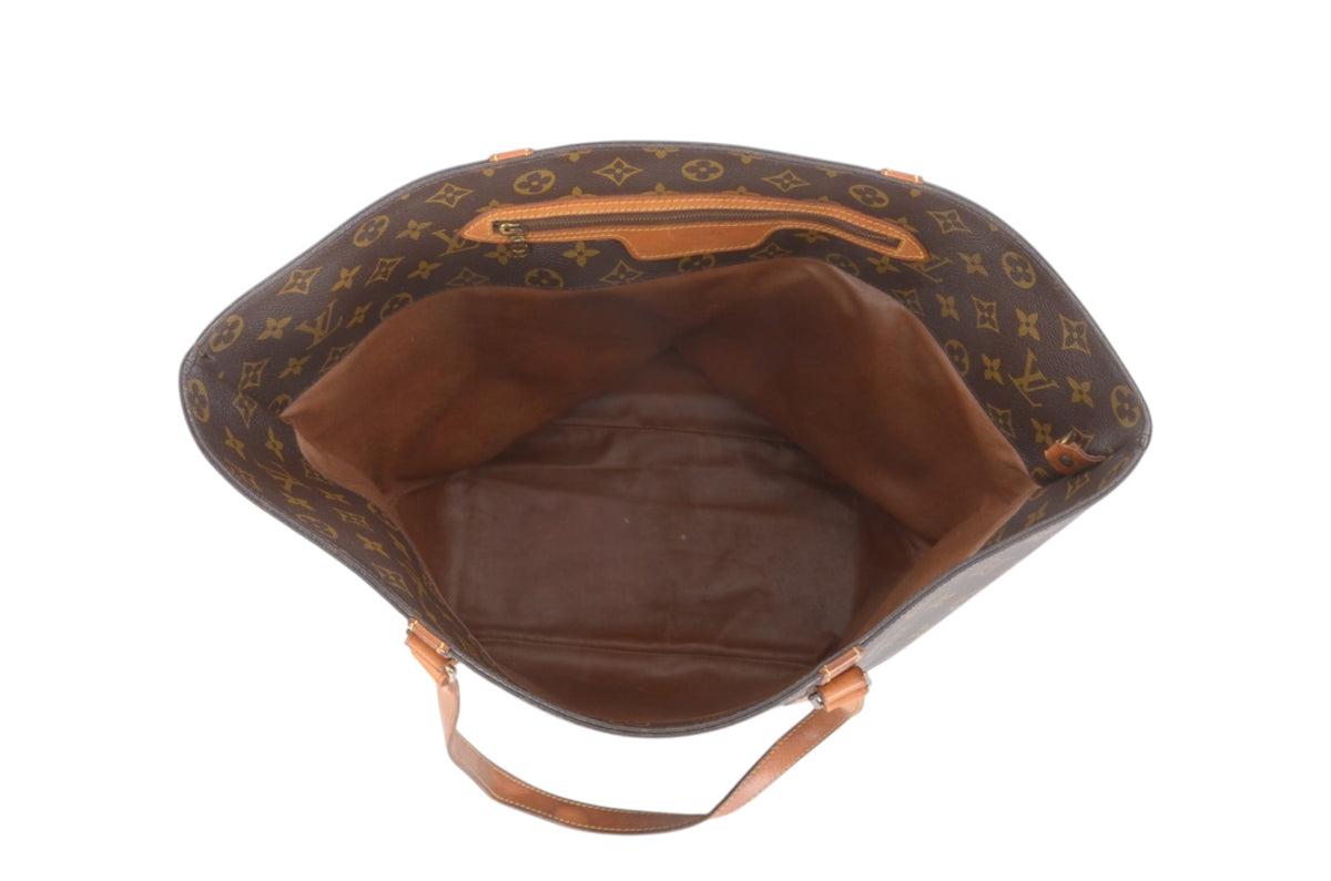 Louis Vuitton Vintage Sac Shopping Tote Shoulder Bag Handbag Monogram Canvas Vintage Designer Classic