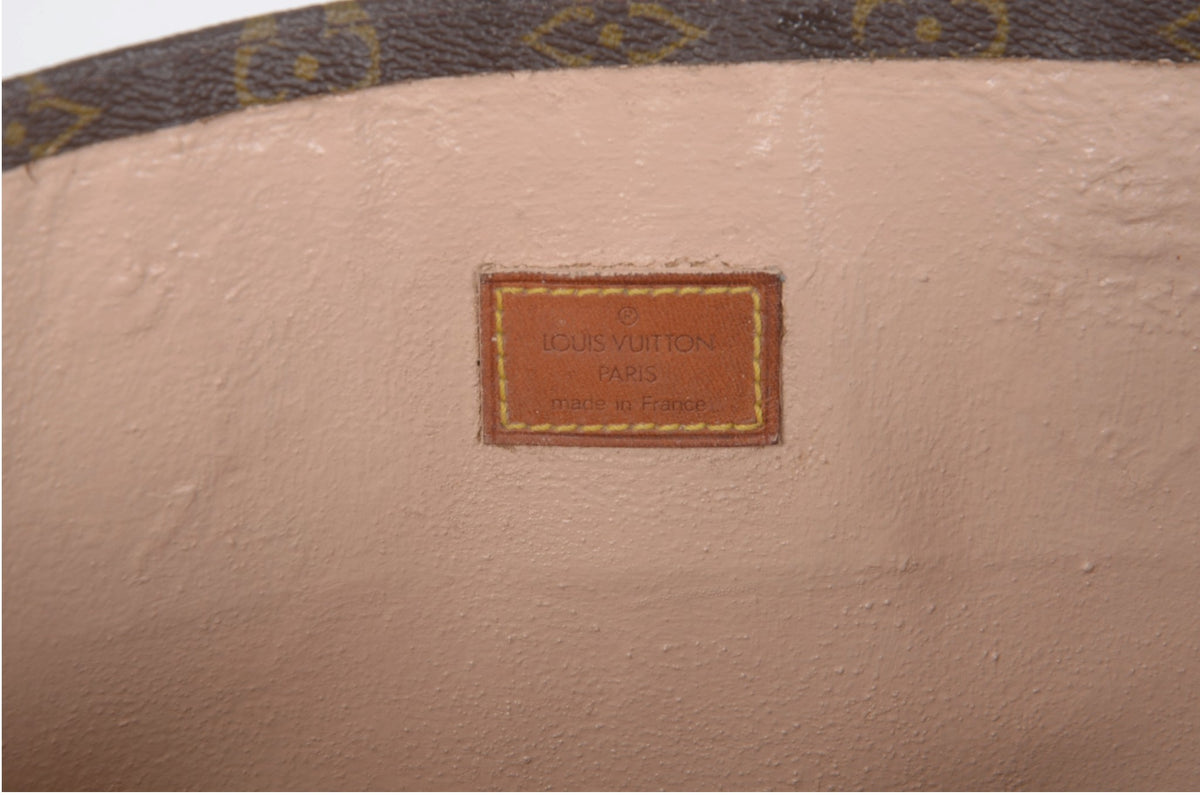 Louis Vuitton Sac Plat Handbag Monogram Canvas Bag Vintage Designer Classic