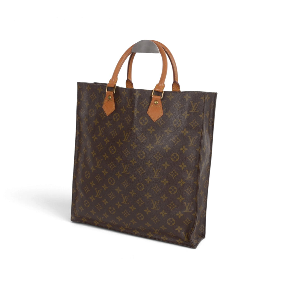 Louis Vuitton Sac Plat Handbag Monogram Canvas Bag Vintage Designer Classic