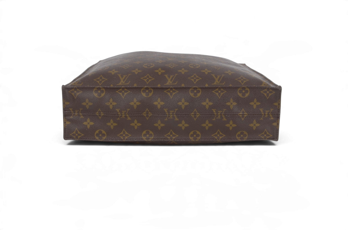 Louis Vuitton Sac Plat Handbag Monogram Canvas Bag Vintage Designer Classic