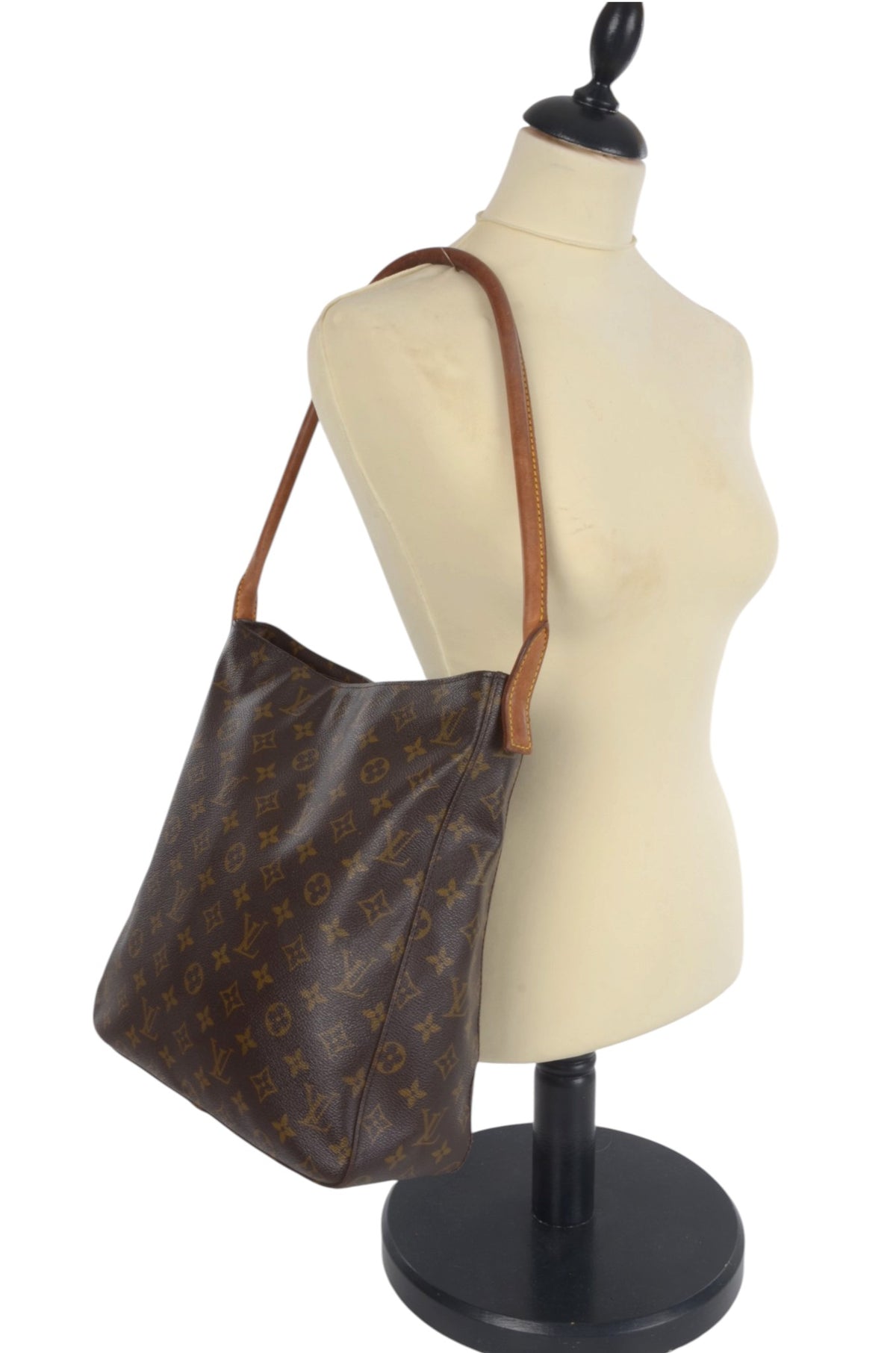 Louis Vuitton Looping GM Shoulder Bag Handbag Vintage Tote Monogram Designer Classic