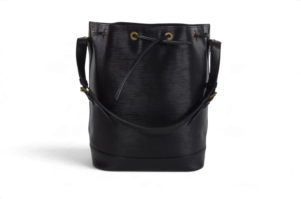 Louis Vuitton Noe Shoulder Bag Epi Leather Black Vintage Designer Classic