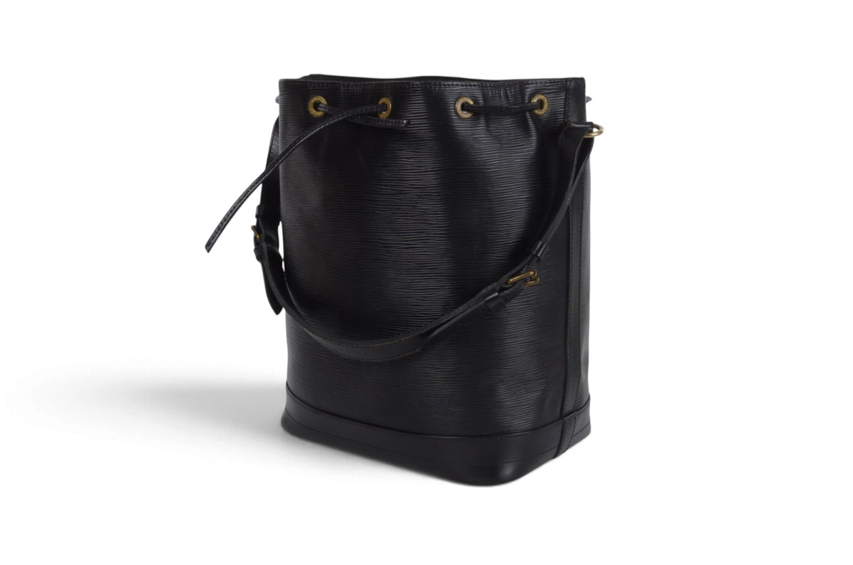 Louis Vuitton Noe Shoulder Bag Epi Leather Black Vintage Designer Classic