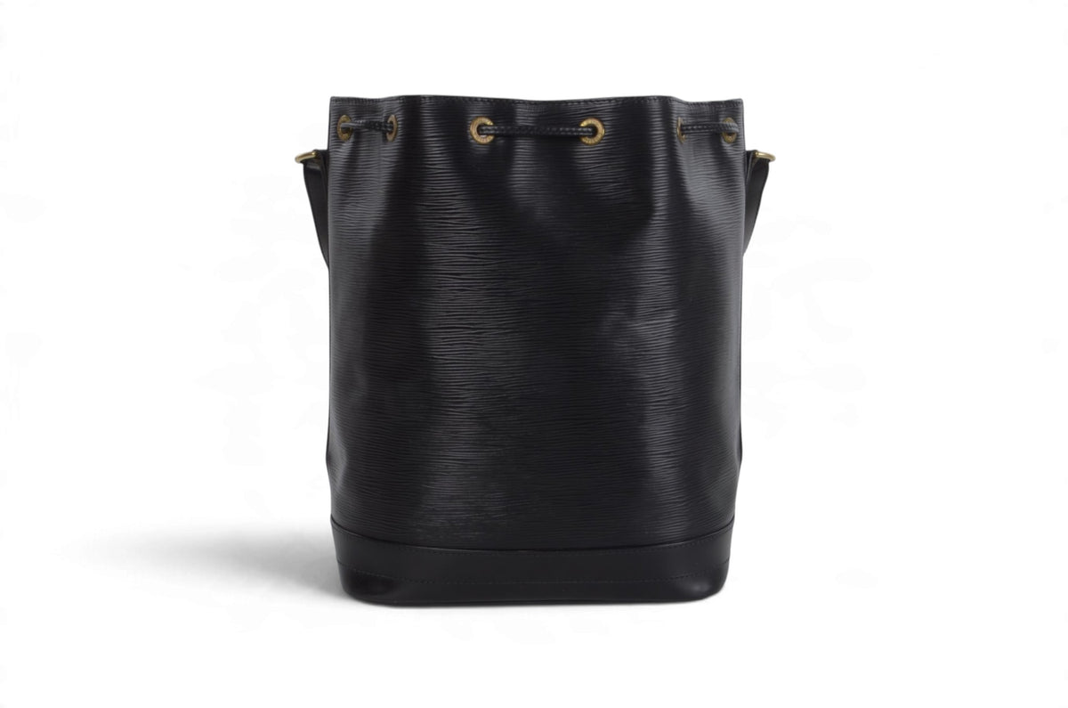 Louis Vuitton Noe Shoulder Bag Epi Leather Black Vintage Designer Classic