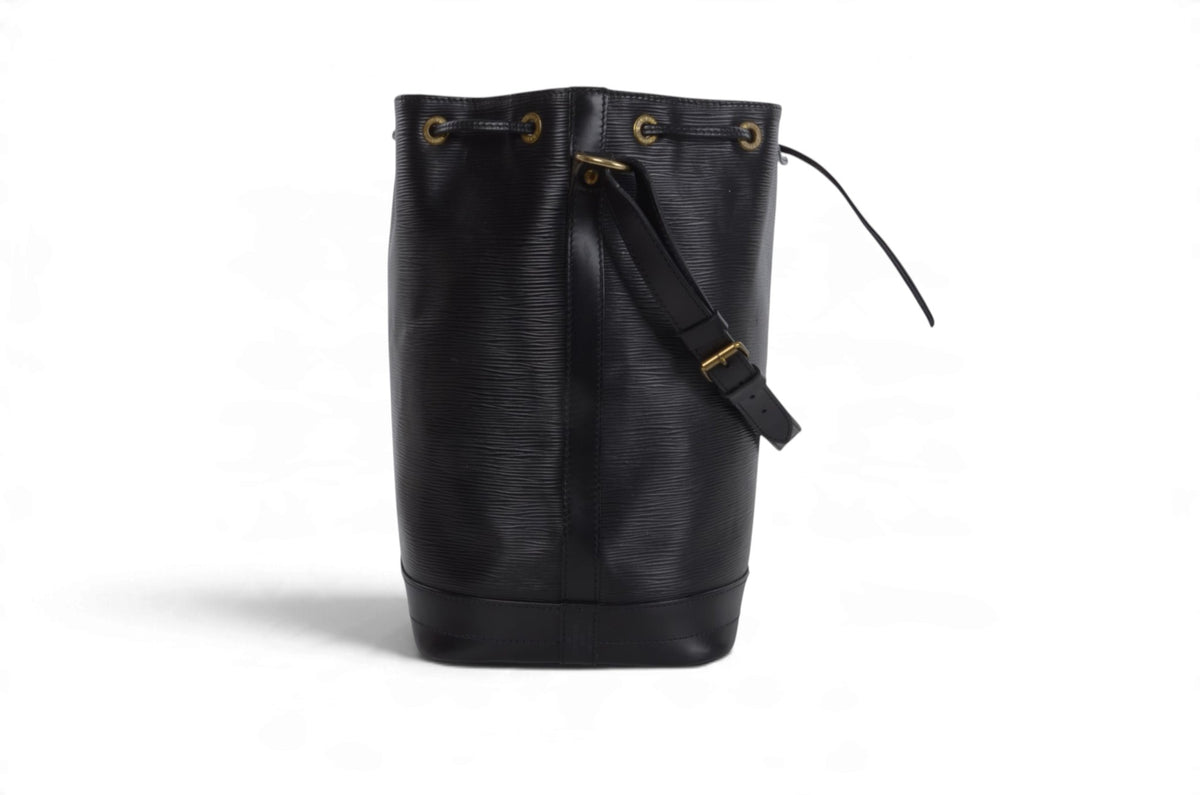 Louis Vuitton Noe Shoulder Bag Epi Leather Black Vintage Designer Classic