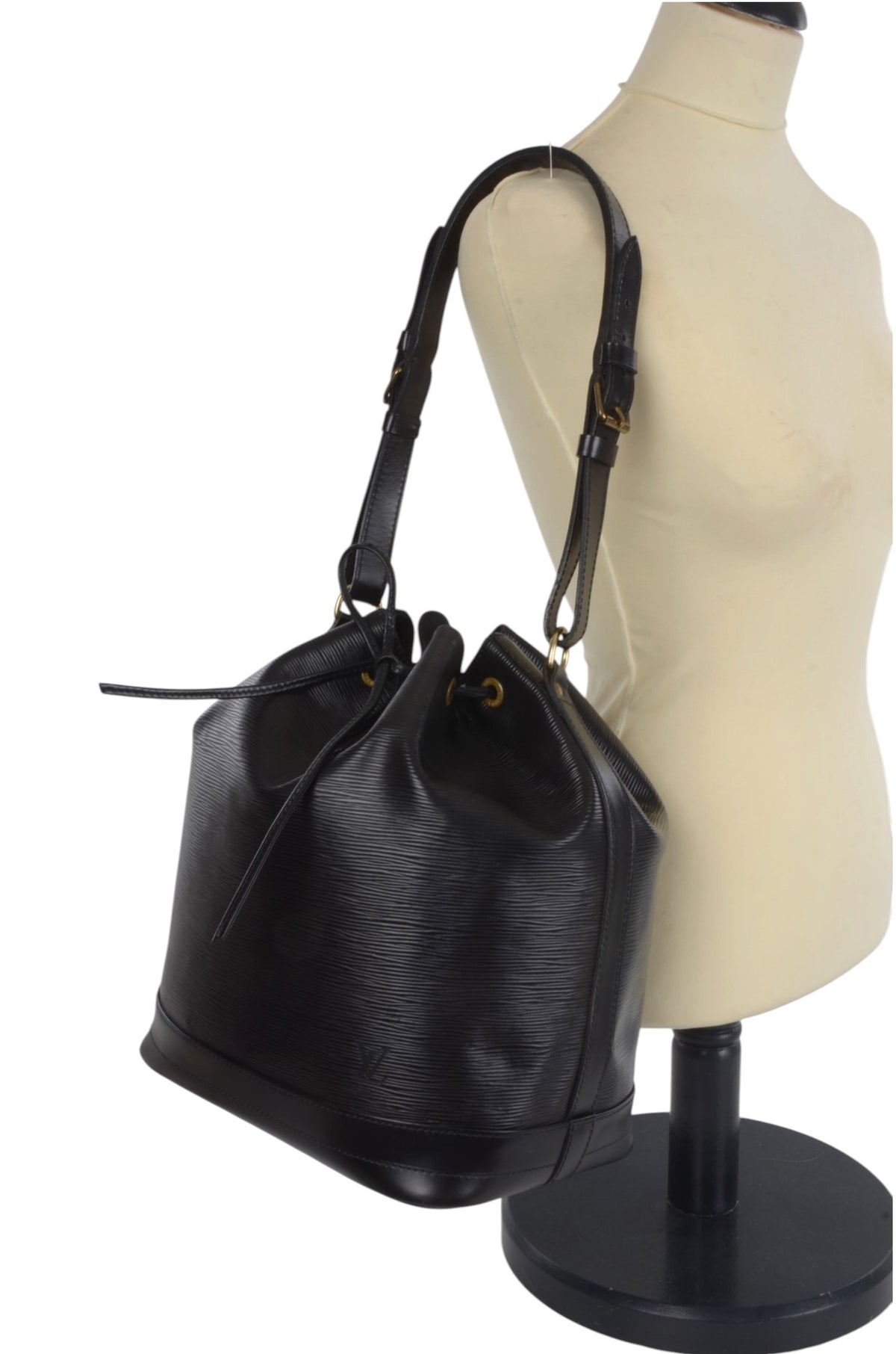 Louis Vuitton Noe Shoulder Bag Epi Leather Black Vintage Designer Classic