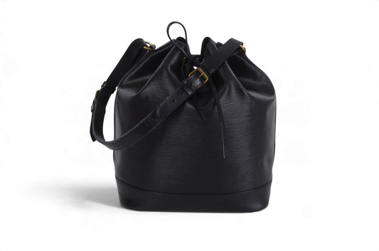 Louis Vuitton Noe Shoulder Bag Epi Leather Black Vintage Designer Classic