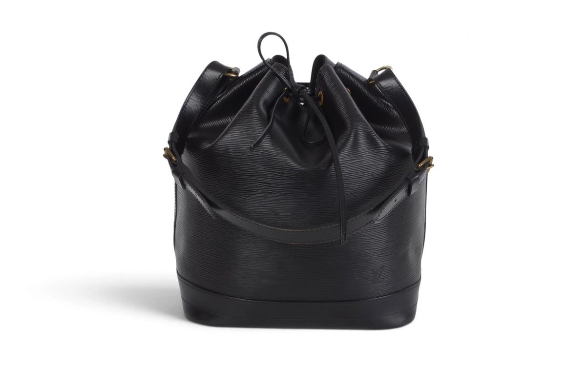 Louis Vuitton Noe Shoulder Bag Epi Leather Black Vintage Designer Classic
