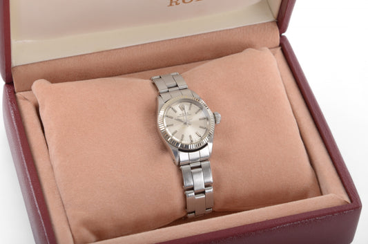 Rolex Oyster Perpetual 6719 3358462 AT/automatic winding WG×SS Silver Dial Ladies Watch