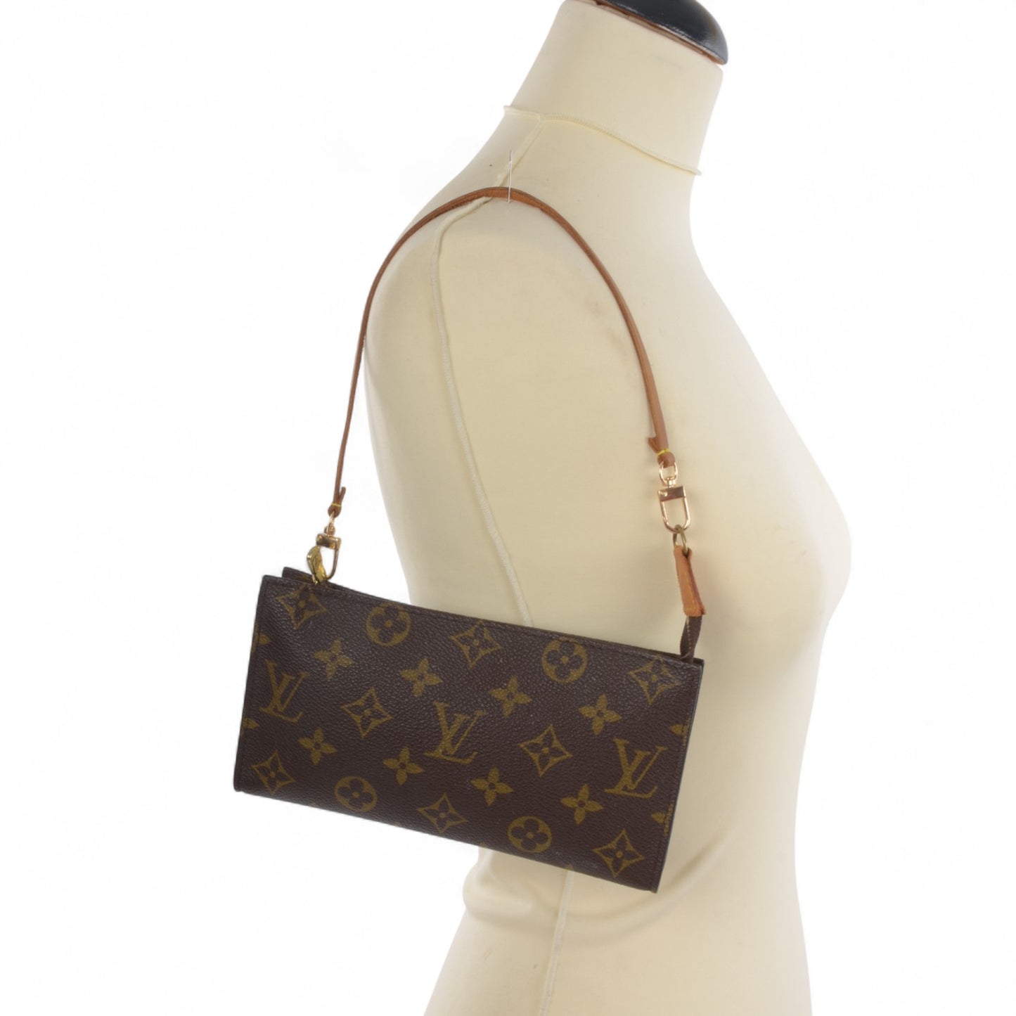 Louis Vuitton Pochette Toilette 19 Pouch Clutch Makeup Toilet Bag Monogram Vintage Designer Classic