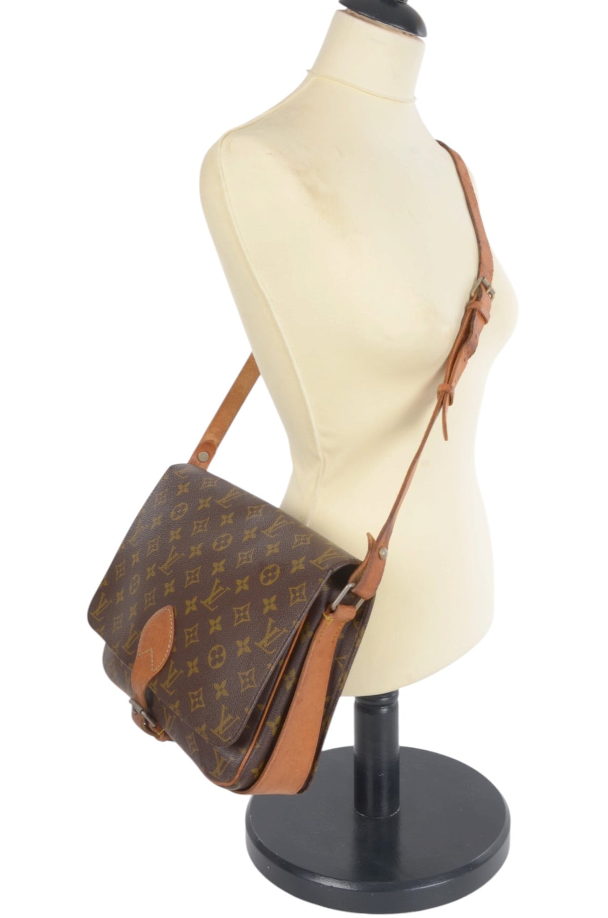 Louis Vuitton Cartouchière GM vintage bag interior and condition details