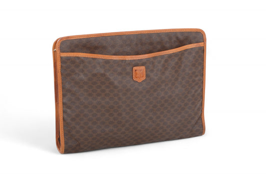 Celine Vintage Triomphe Business Laptop Document Bag Briefcase Clutch Macadam Monogram