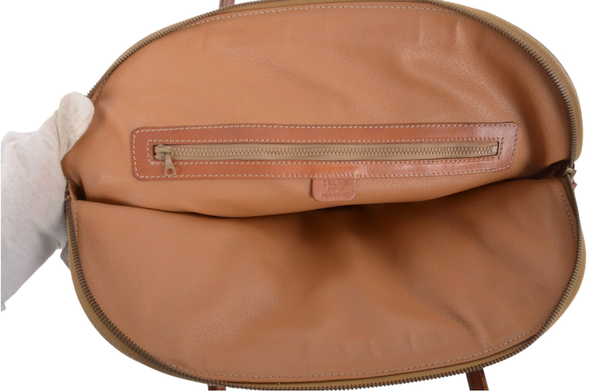 Celine Vintage Triomphe Monogram Tote Bag – Brown Canvas Handbag