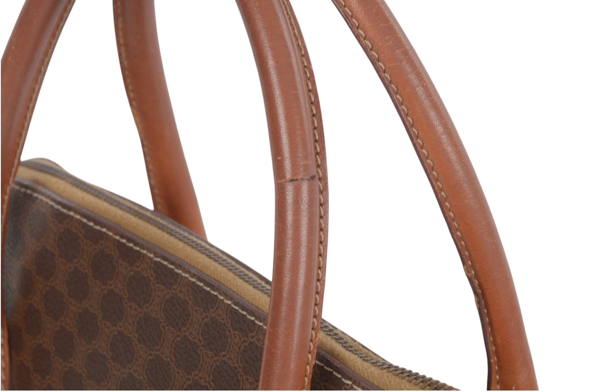 Celine Vintage Triomphe Monogram Tote Bag – Brown Canvas Handbag
