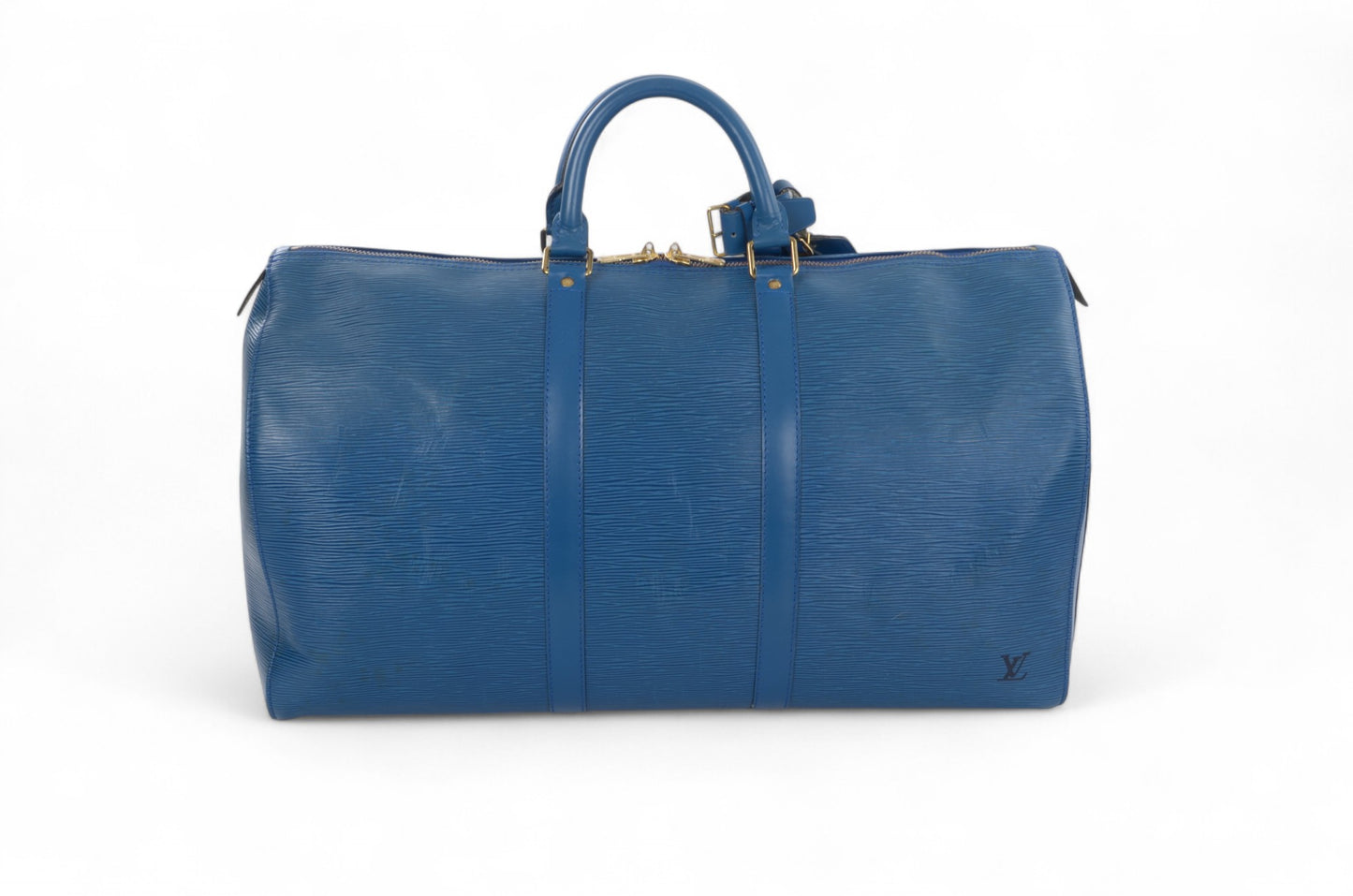 Louis Vuitton Epi Keepall 50 Toledo Blue Boston Bag Travel Bag Epi Leather Vintage