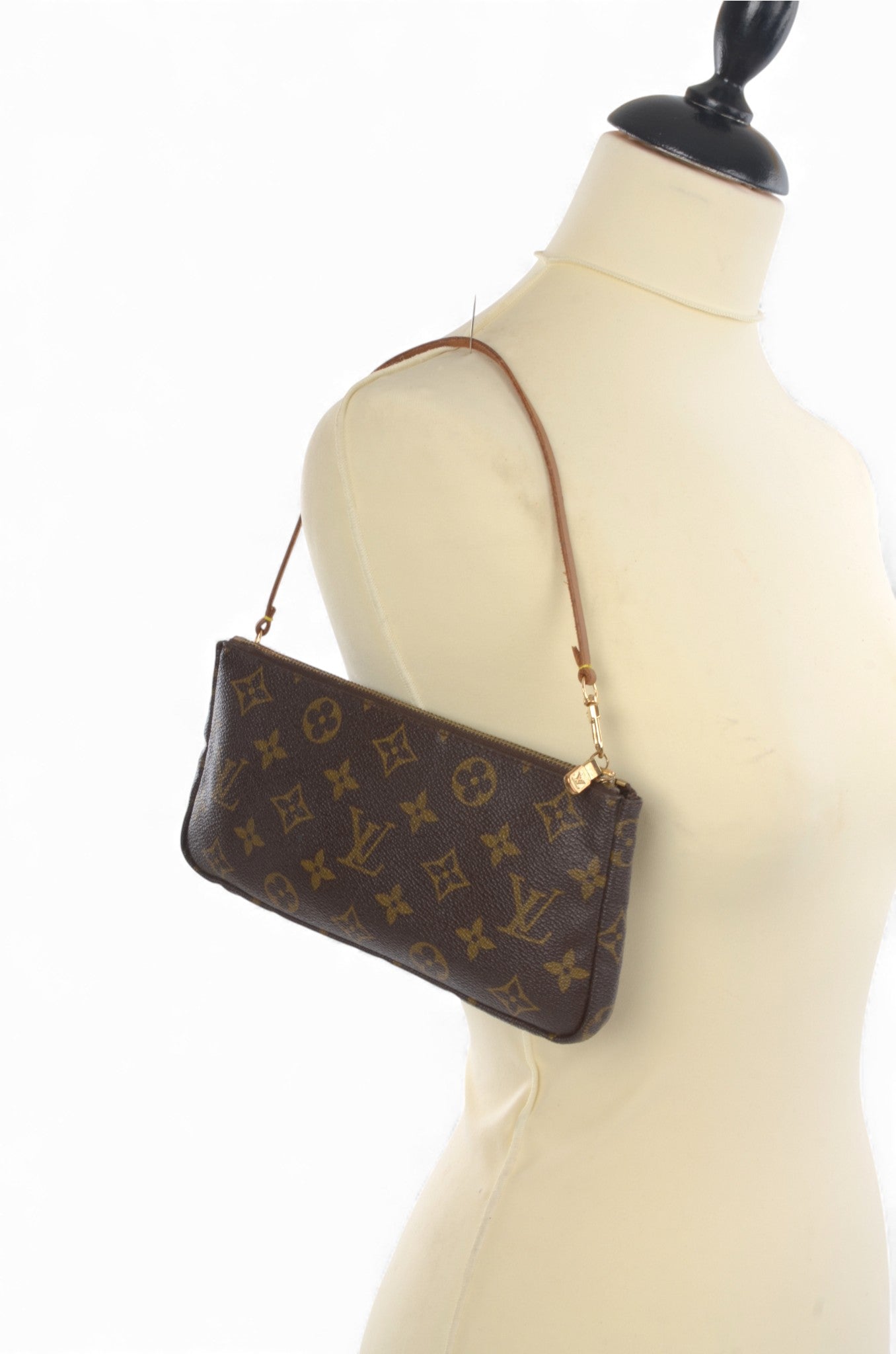 Louis Vuitton Sac Shopping Pochette Accessories Pouch Monogram Canvas Shoulder Bag Handbag