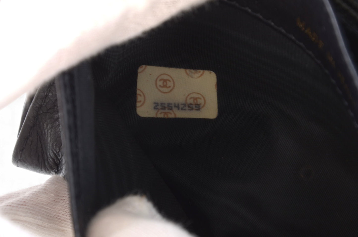 Chanel Caviar Leather Bifold Wallet Crossbody Bag Vintage Black Designer Classic