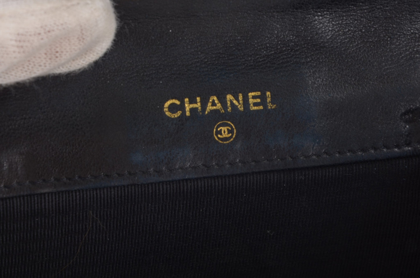 Chanel Quilted Lambskin Leather Wallet Bifold Wallet Vintage Black Matelasse Designer Classic