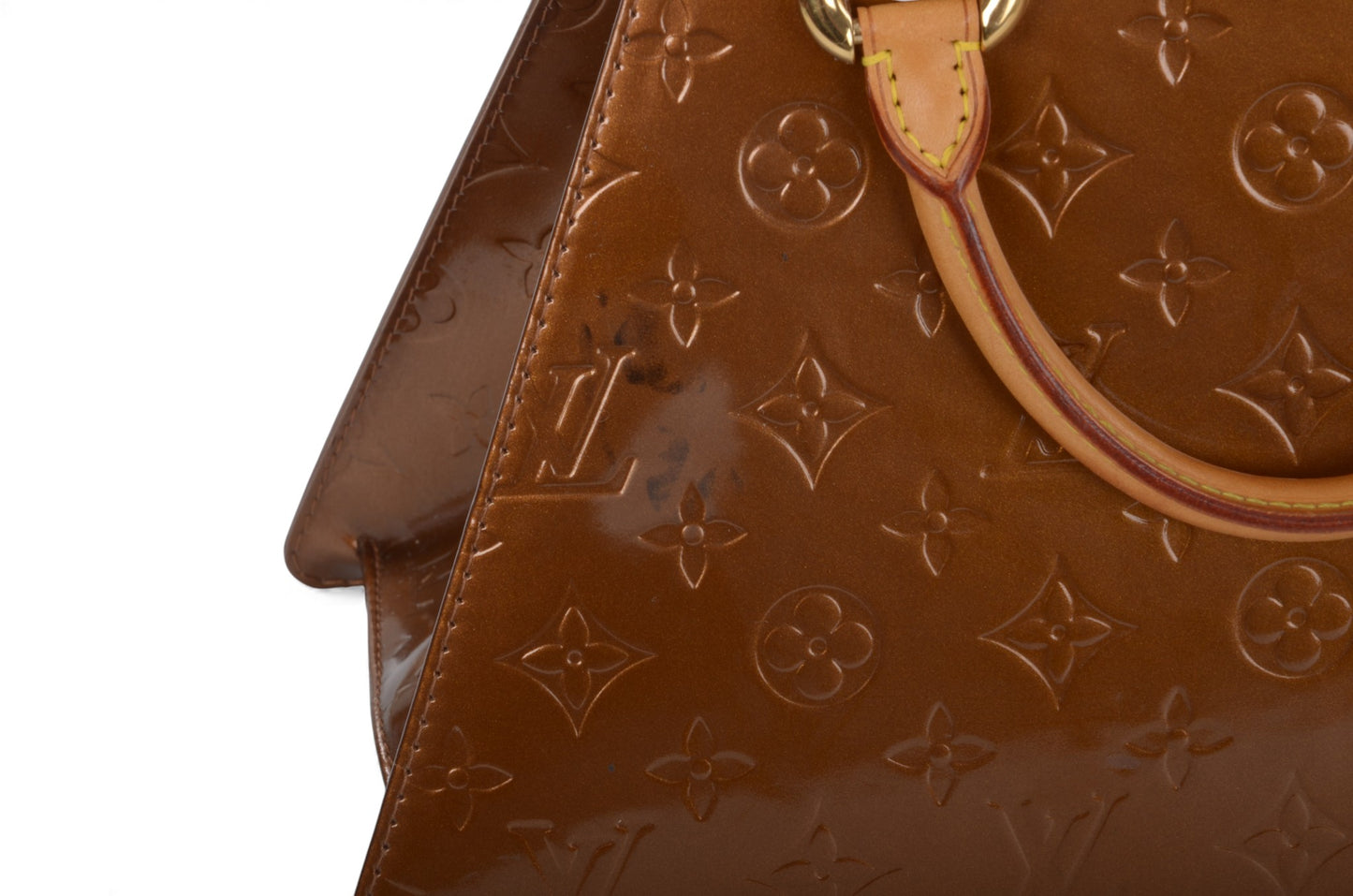 Louis Vuitton Forsyth GM Monogram Vernis Bag Handbag Vintage Bronze Designer Classic