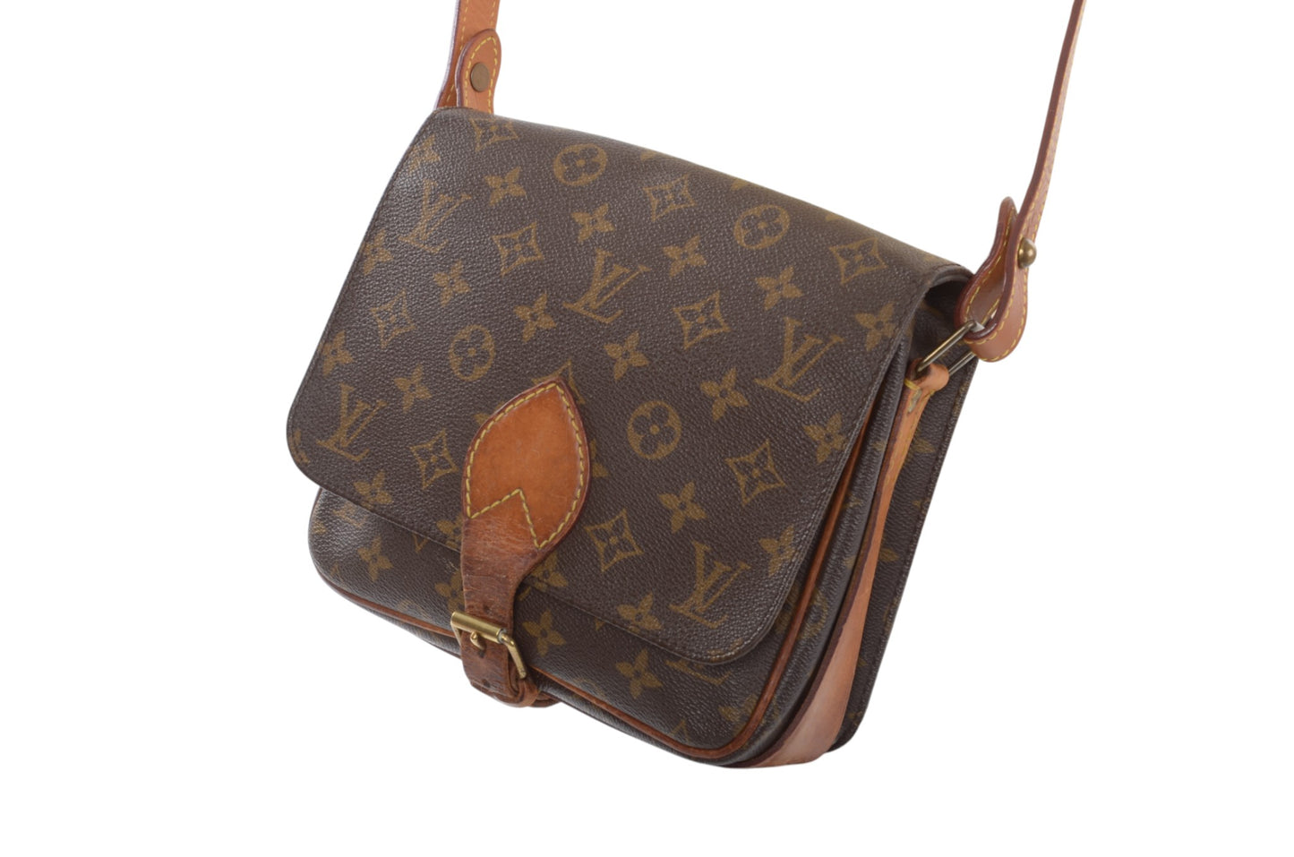 Louis Vuitton Cartesier MM Vintage Crossbody Shoulder Bag Monogram Designer Classic