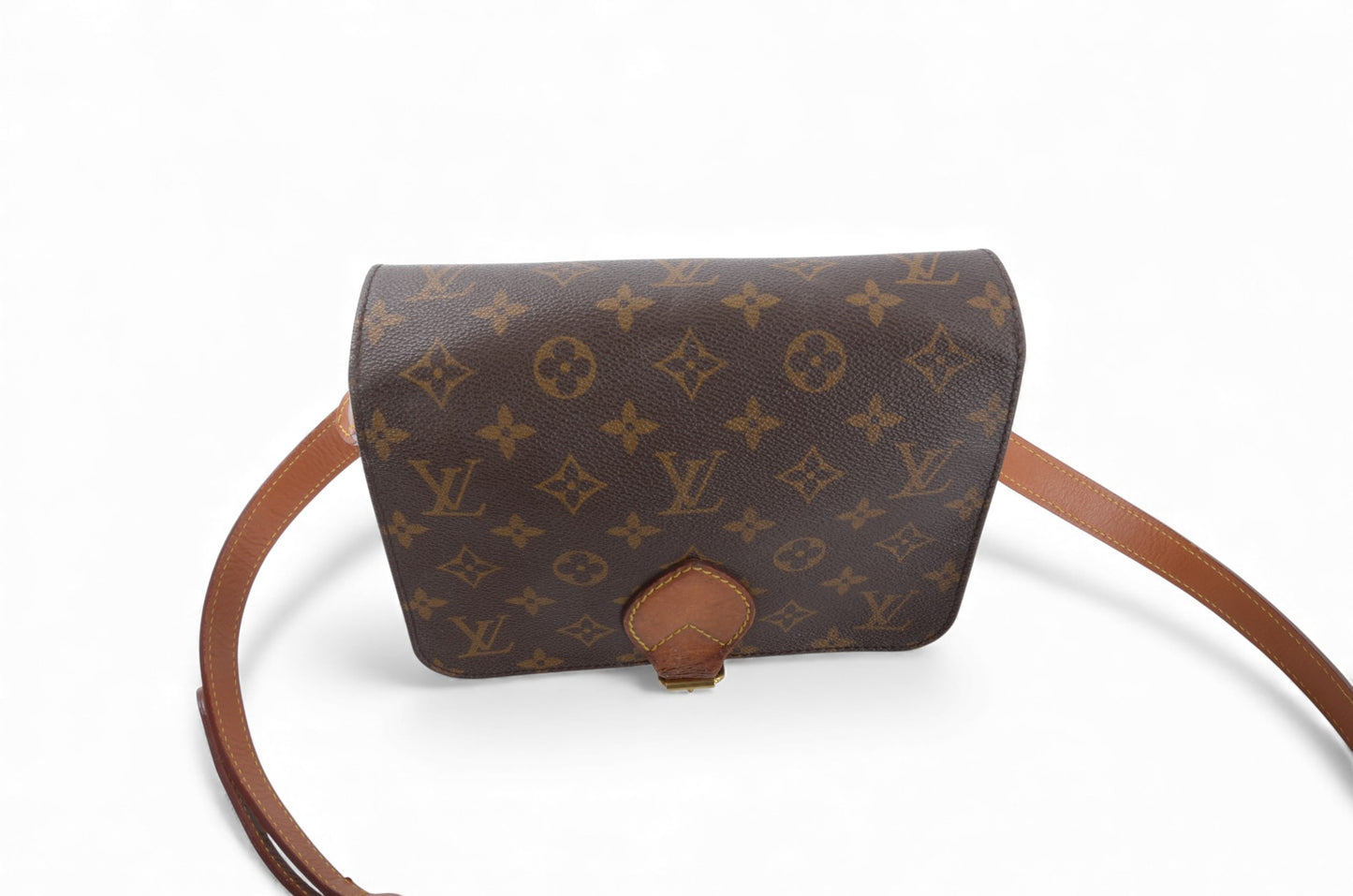 Louis Vuitton Cartesier MM Vintage Crossbody Shoulder Bag Monogram Designer Classic