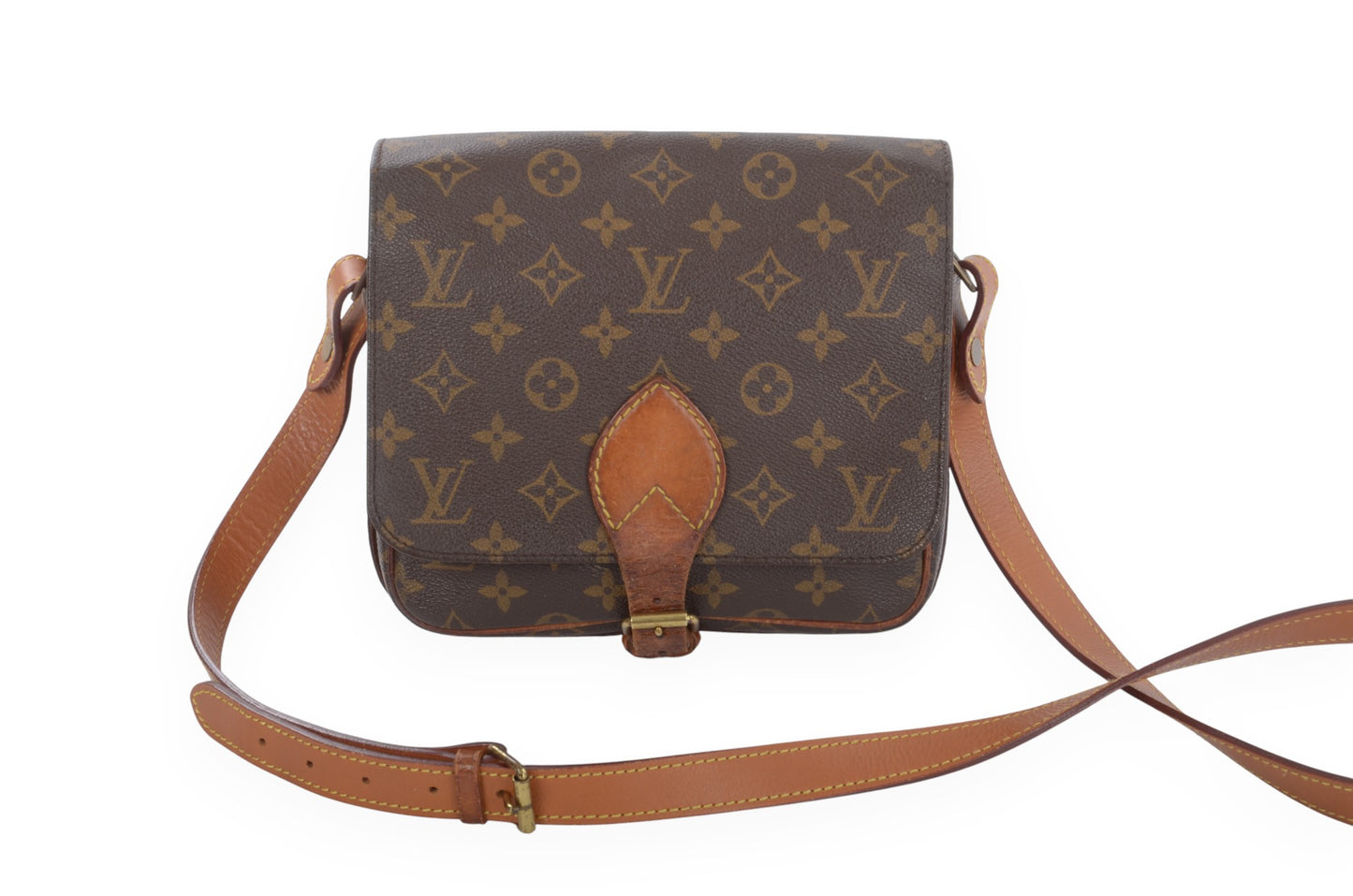 Louis Vuitton Cartesier MM Vintage Crossbody Shoulder Bag Monogram Designer Classic