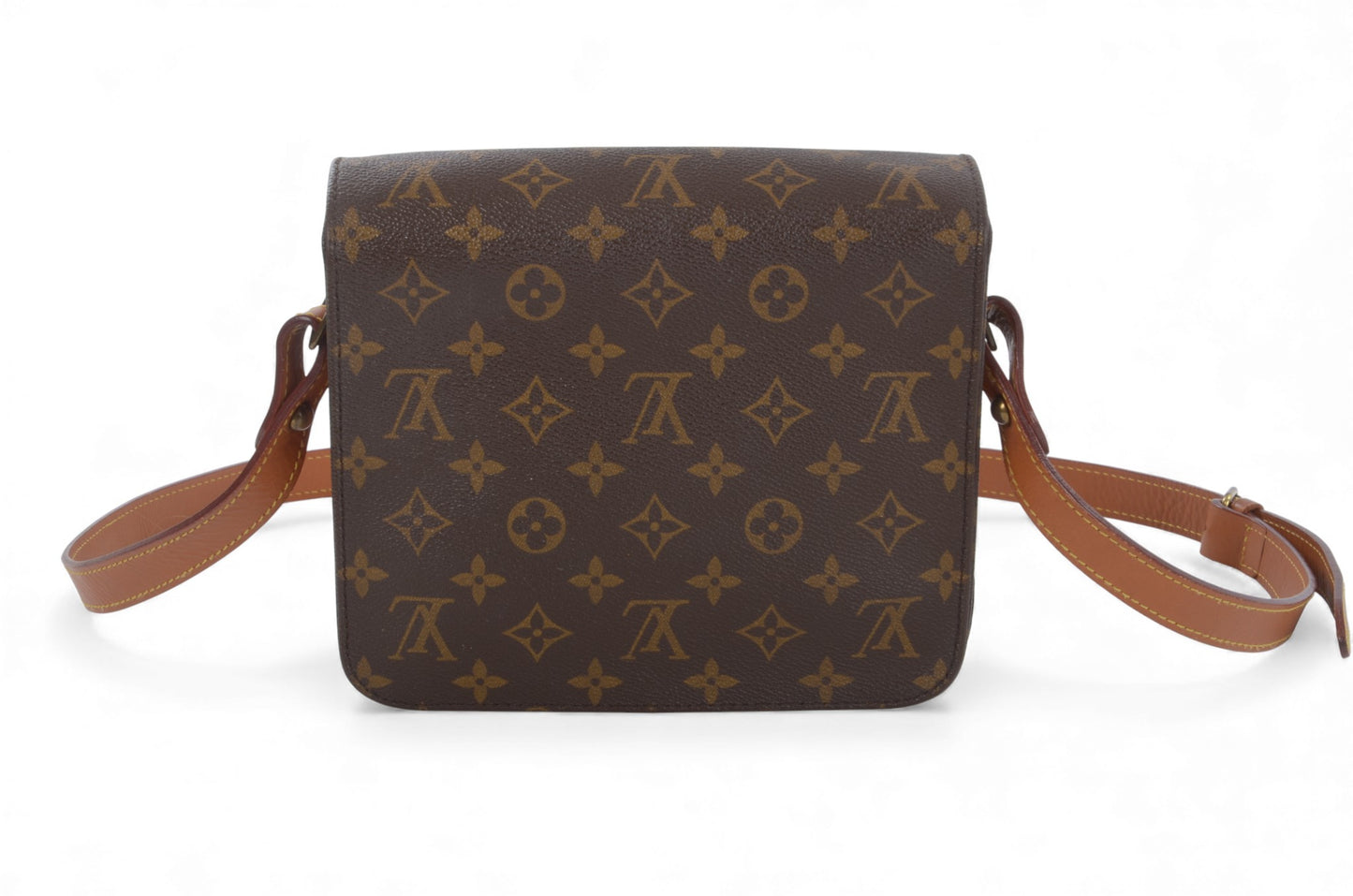 Louis Vuitton Cartesier MM Vintage Crossbody Shoulder Bag Monogram Designer Classic