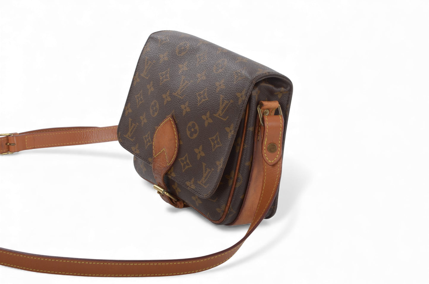 Louis Vuitton Cartesier MM Vintage Crossbody Shoulder Bag Monogram Designer Classic