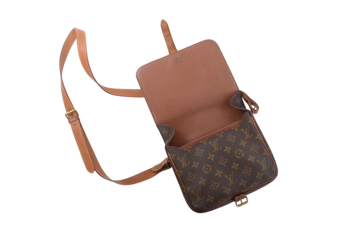 Louis Vuitton Cartesier MM Vintage Crossbody Shoulder Bag Monogram Designer Classic