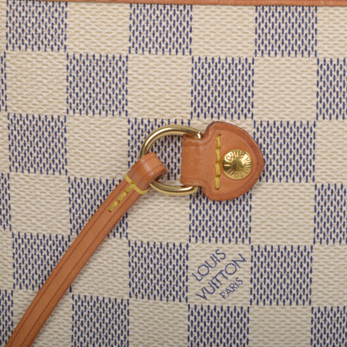 Louis Vuitton Neverfull MM Damier Azur Tote Shoulder Bag Monogram