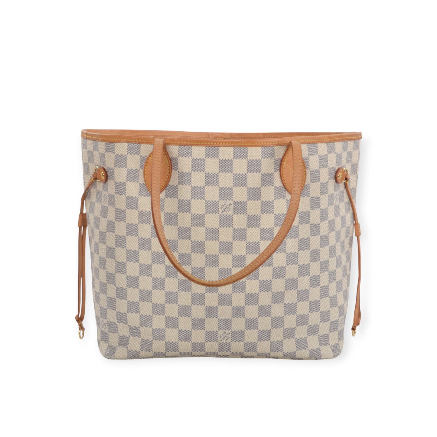 Louis Vuitton Neverfull MM Damier Azur Tote Shoulder Bag Monogram