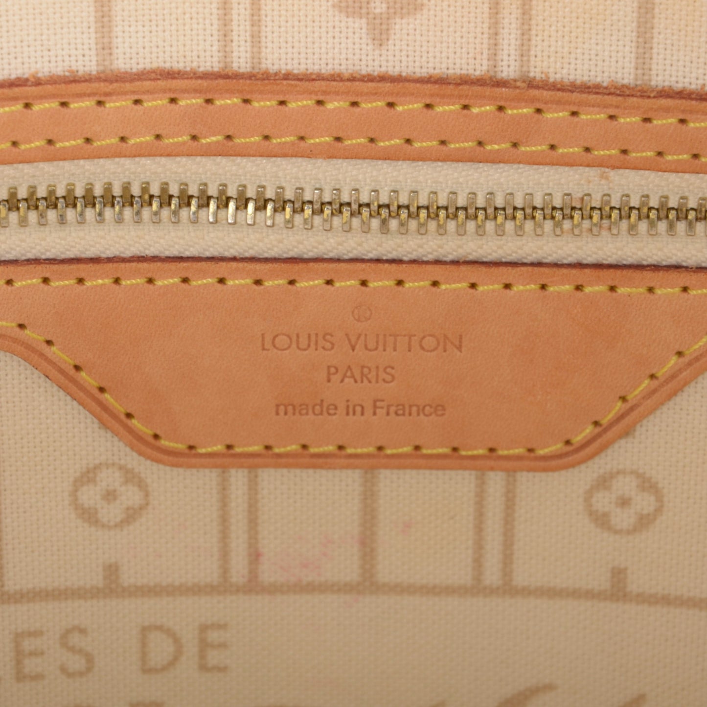 Louis Vuitton Neverfull MM Damier Azur Tote Shoulder Bag Monogram