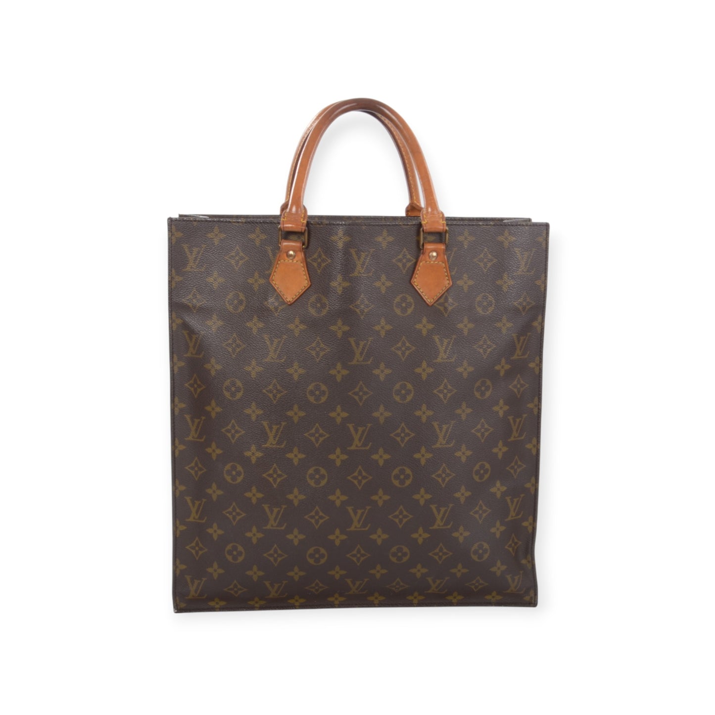 Louis Vuitton Sac Plat Handbag Monogram Canvas Bag Vintage Designer Classic